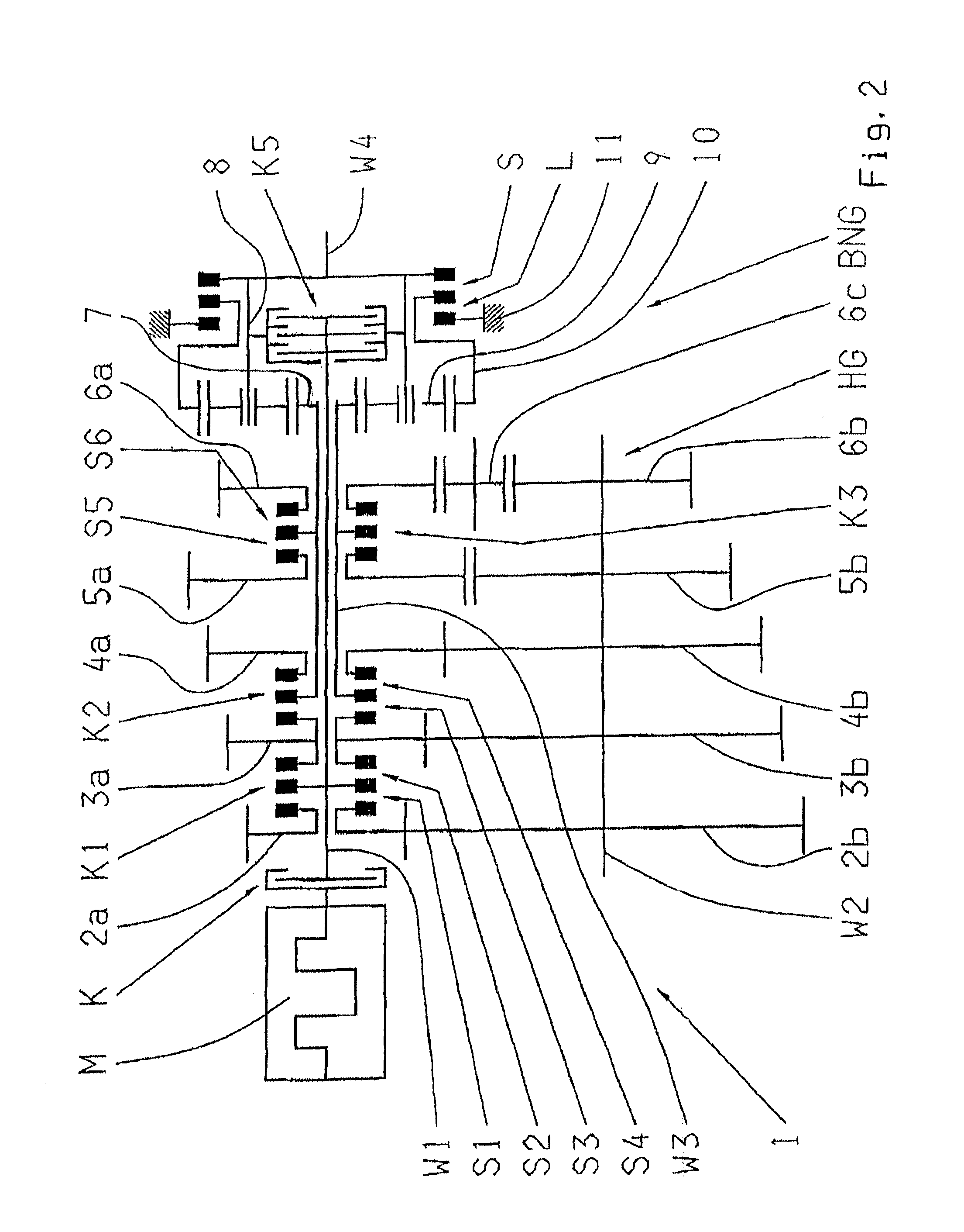 Motor vehicle automated gearbox and method for the operation thereof