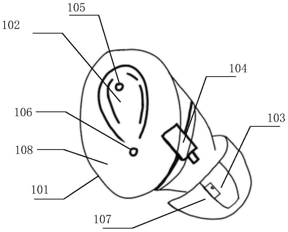 Voice signal enhancement processing method and earphone