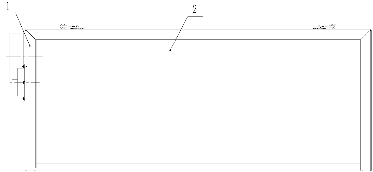 Rear panel assembly for silencing box shell structure