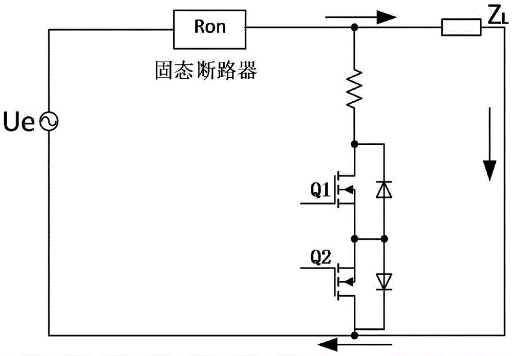 Current-limiting solid-state circuit breaker for actively suppressing overvoltage and control method thereof