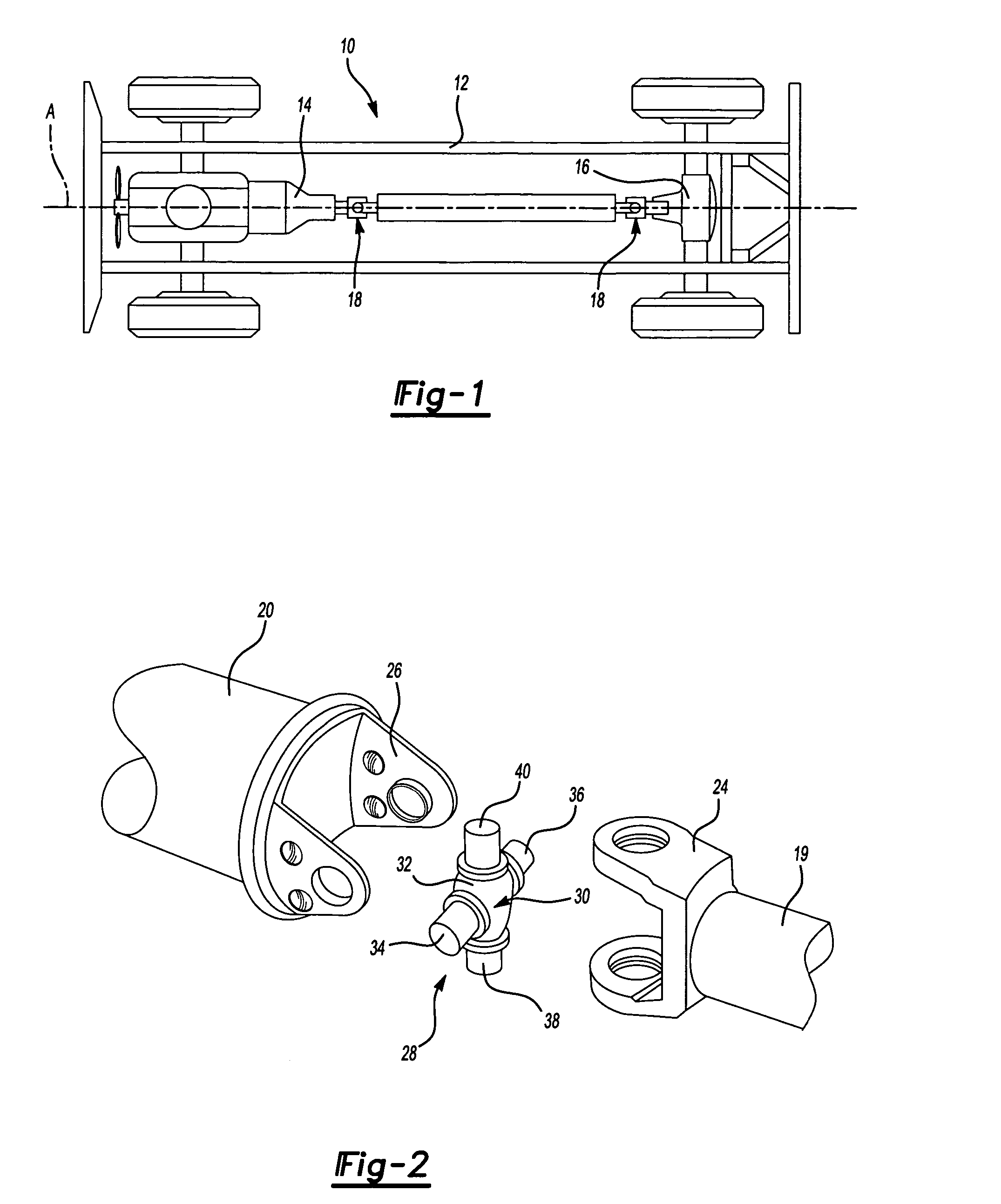 Universal joint assembly for an automotive driveline system