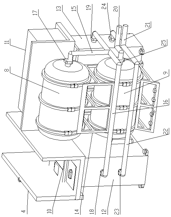 Coal core internal gas ground test device and test method