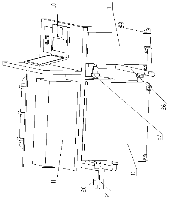 Coal core internal gas ground test device and test method