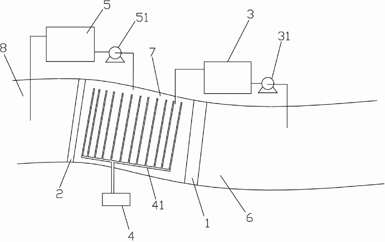 Method and device for purifying seriously eutrophic river water