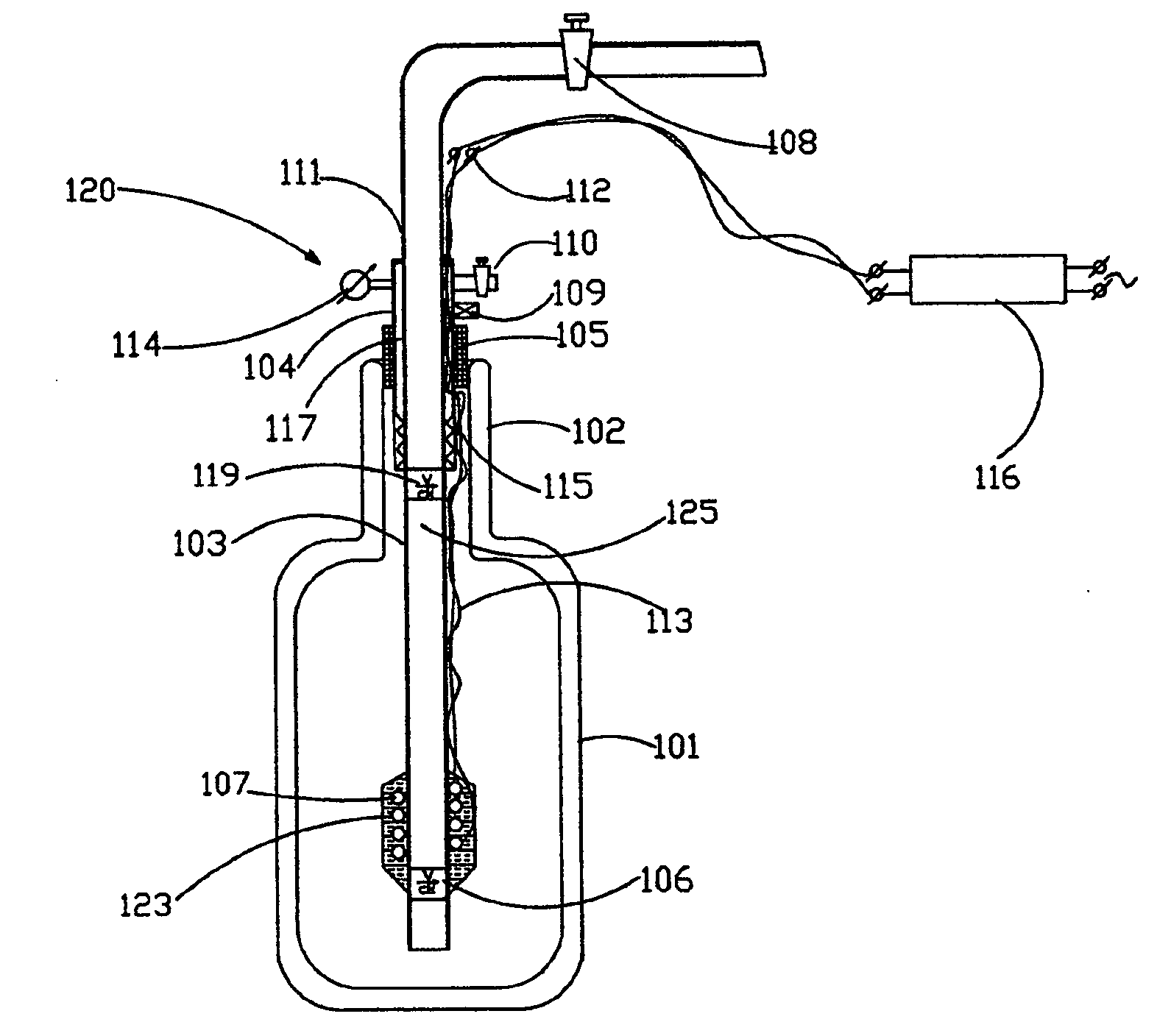 Pumping unit for delivery of liquid medium from a vessel