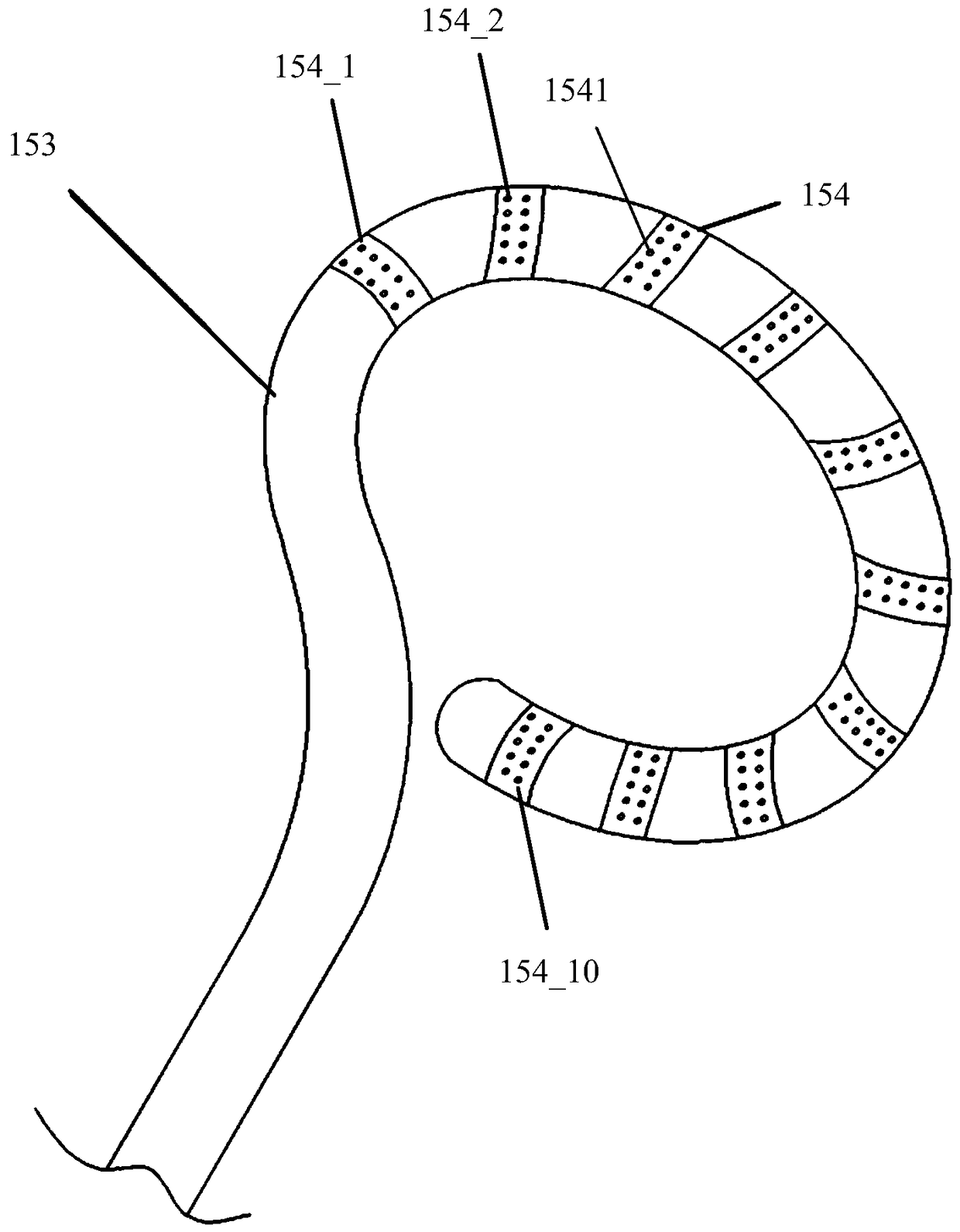 Catheter ablation device and electrode radiofrequency ablation catheter