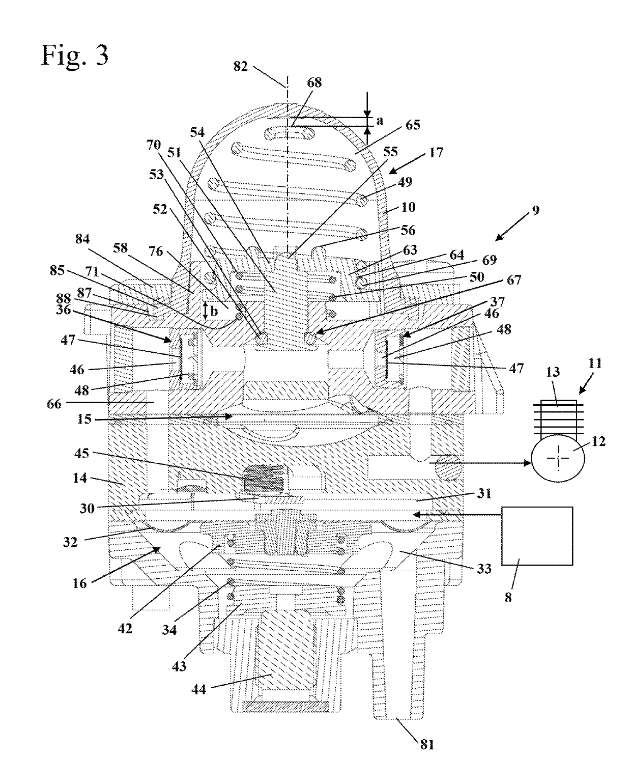 Manually actuatable feed pump and fuel system with a feed pump