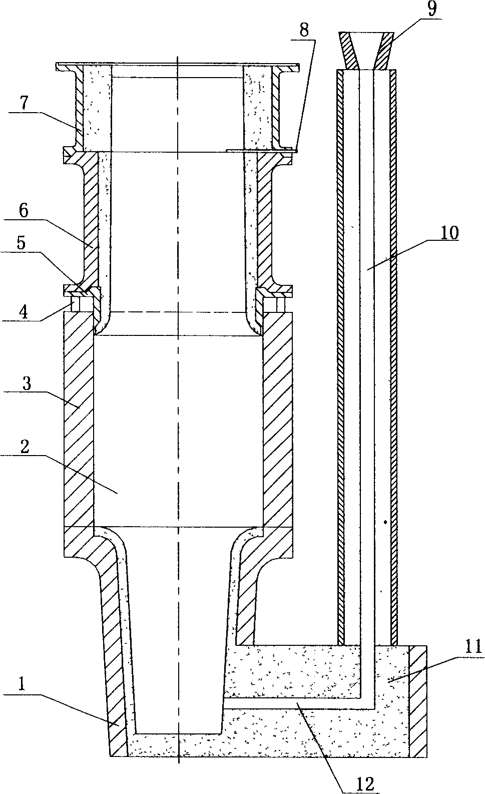 Integral easting method of cast steel supporting roller