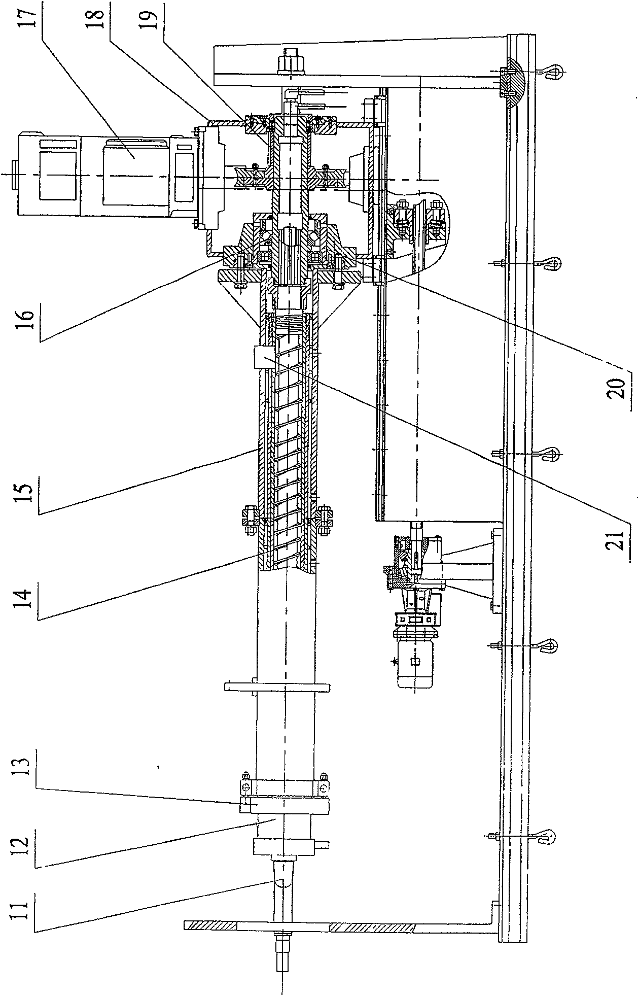 Oil field blowout preventer injection adhesive-coating vulcanization device and vulcanization formation method thereof