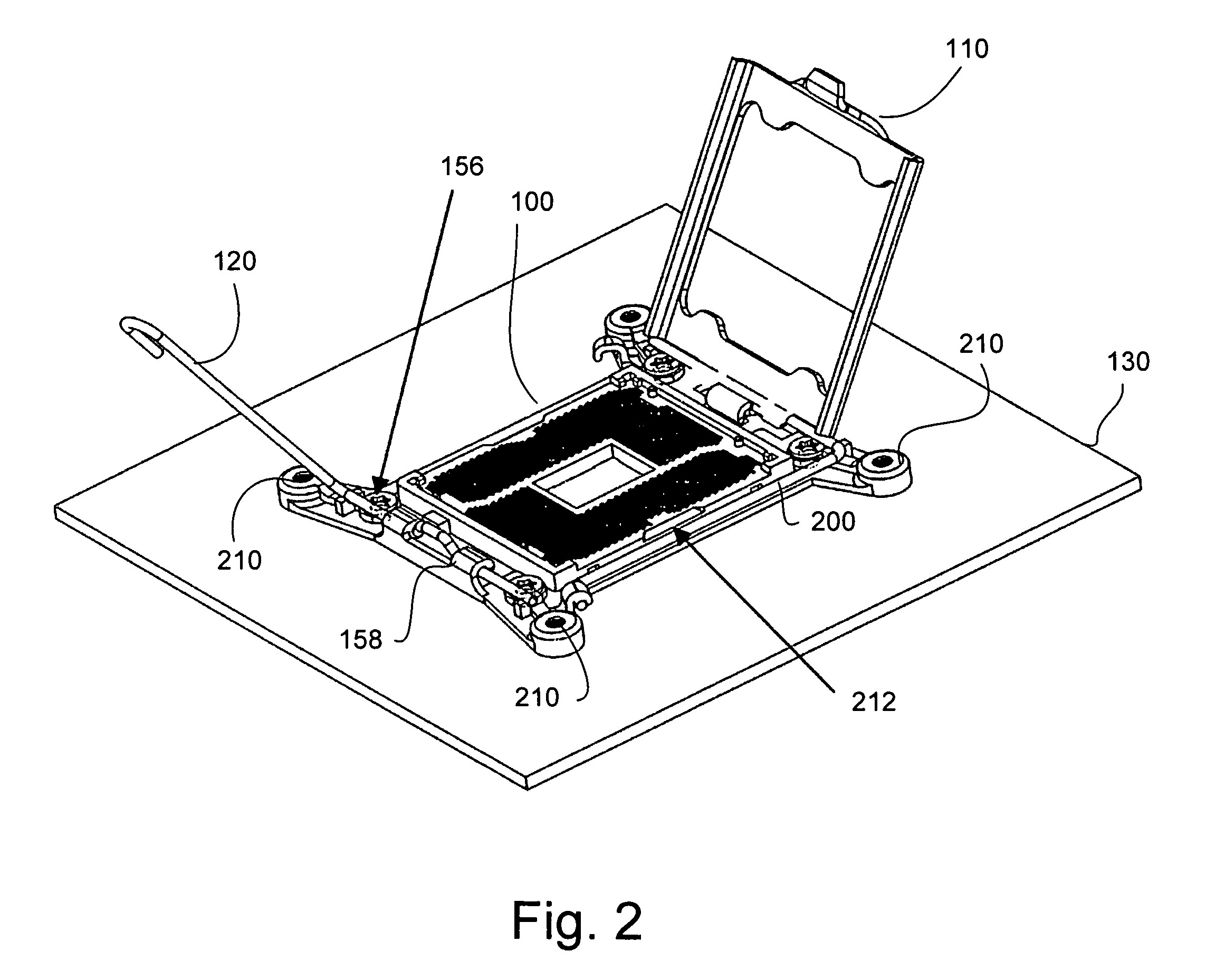 Unified retention mechanism for CPU/socket loading and thermal solution attach