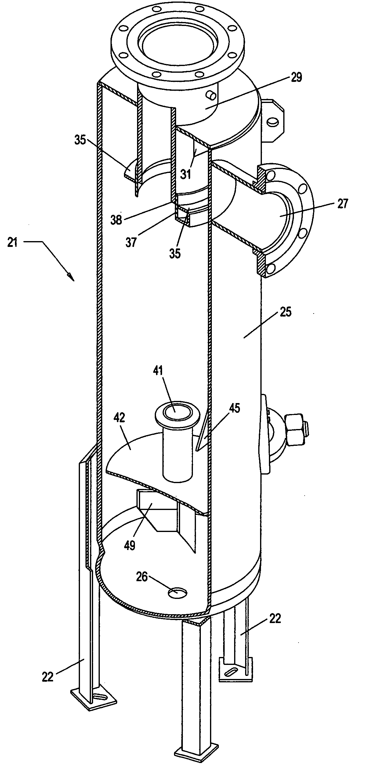 Dual stage centrifugal liquid-solids separator