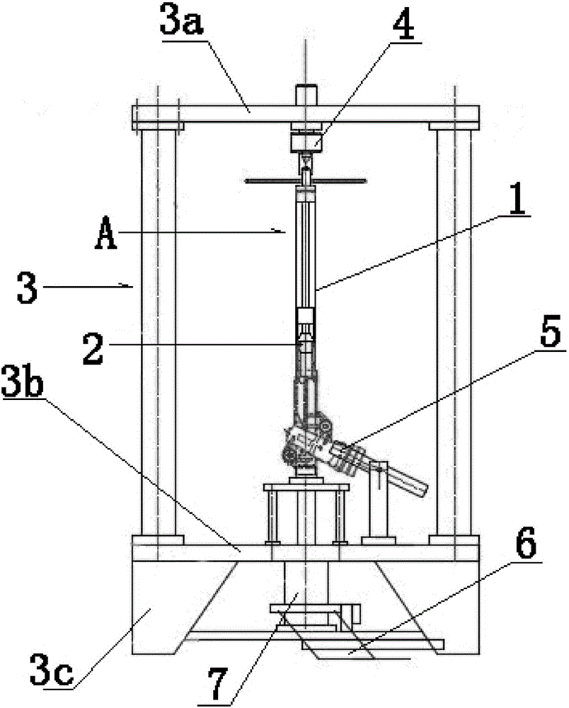 Disassembling device and method for intermediate oil seal of hydraulic steering machine