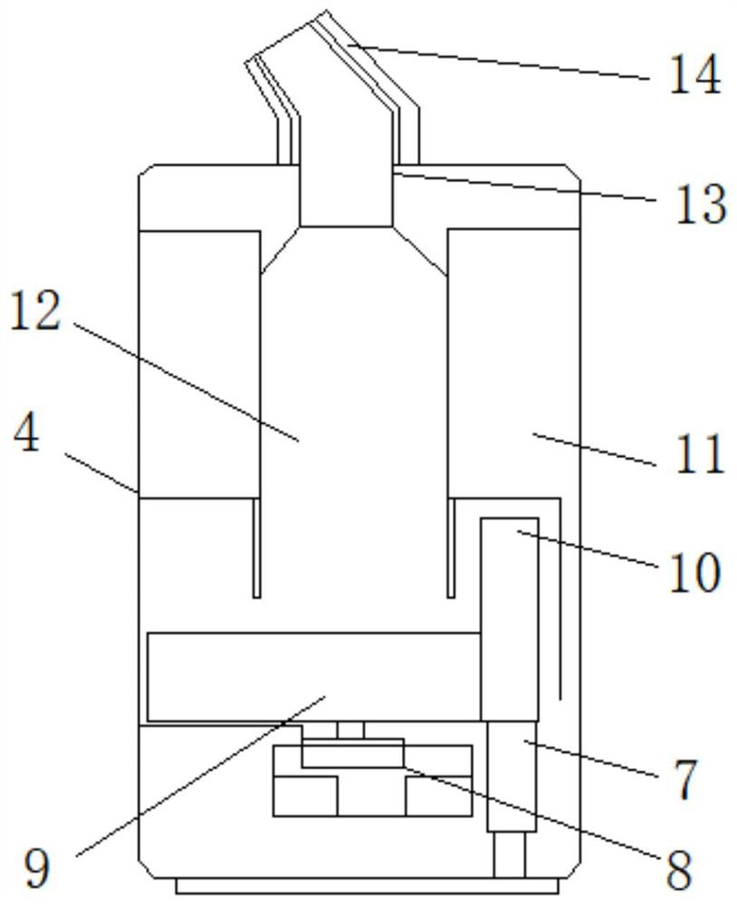 A liquid atomized fine dust feeding device for fan cooling and cleaning