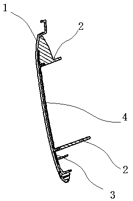 Integrated airbag frame instrument panel structure and processing technology thereof