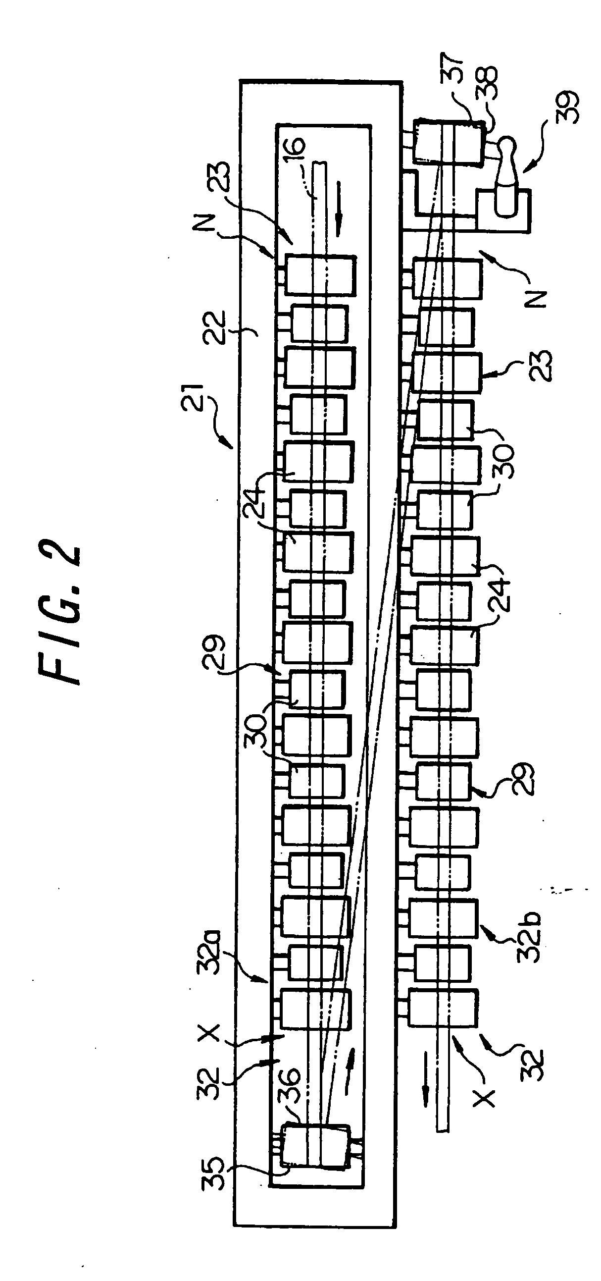 Method and device for temporarily storing linear body