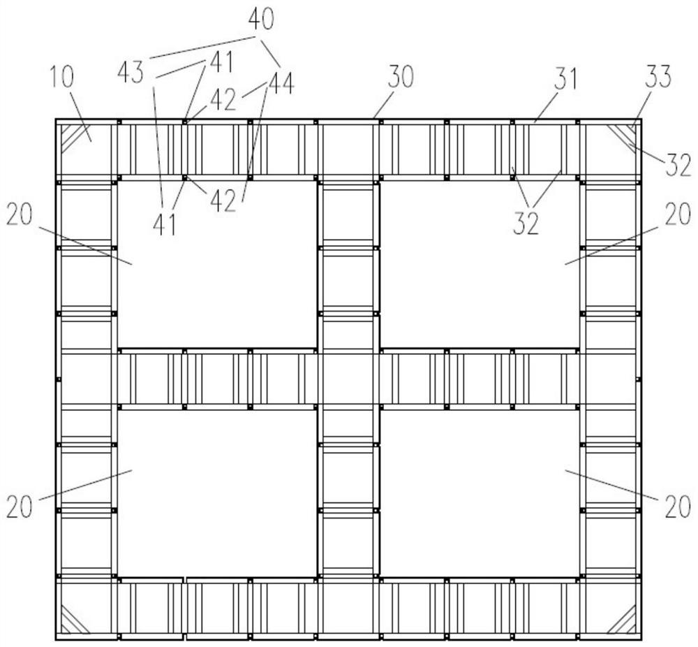 Multi-layer pipe roof structure based on square jacking pipe and construction method of multi-layer pipe roof structure