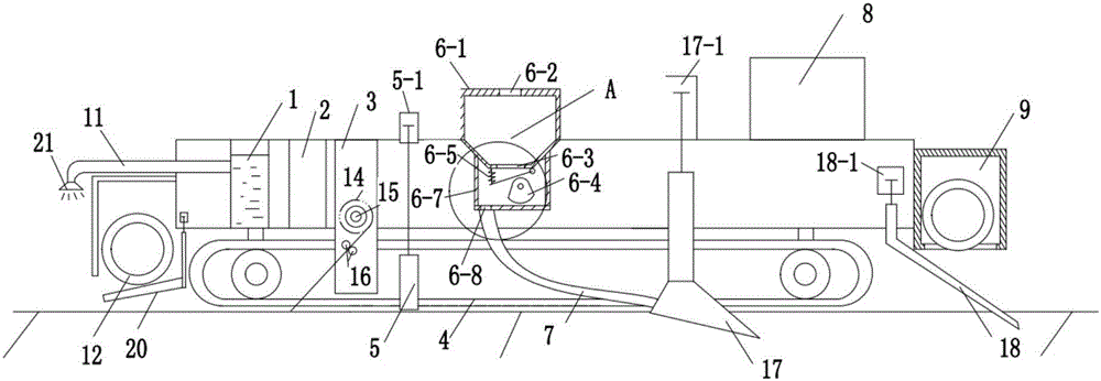 Three dimensional net automatic glass planting device for highways