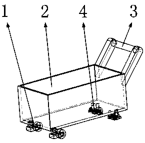 Self-locking cart driven by friction