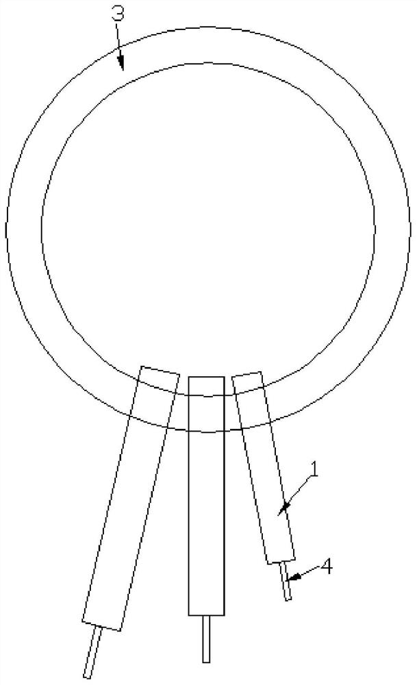 Flat-bulb steel ball head measuring tool and method for measuring thickness of ball head by using same