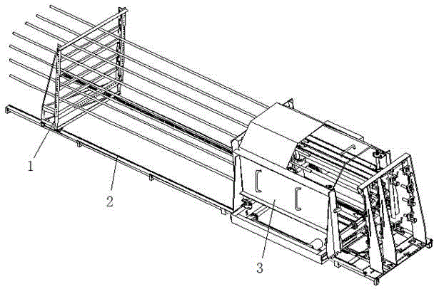 Main rebar bracket of variable spiral continuous stirrup rebar framework forming machine