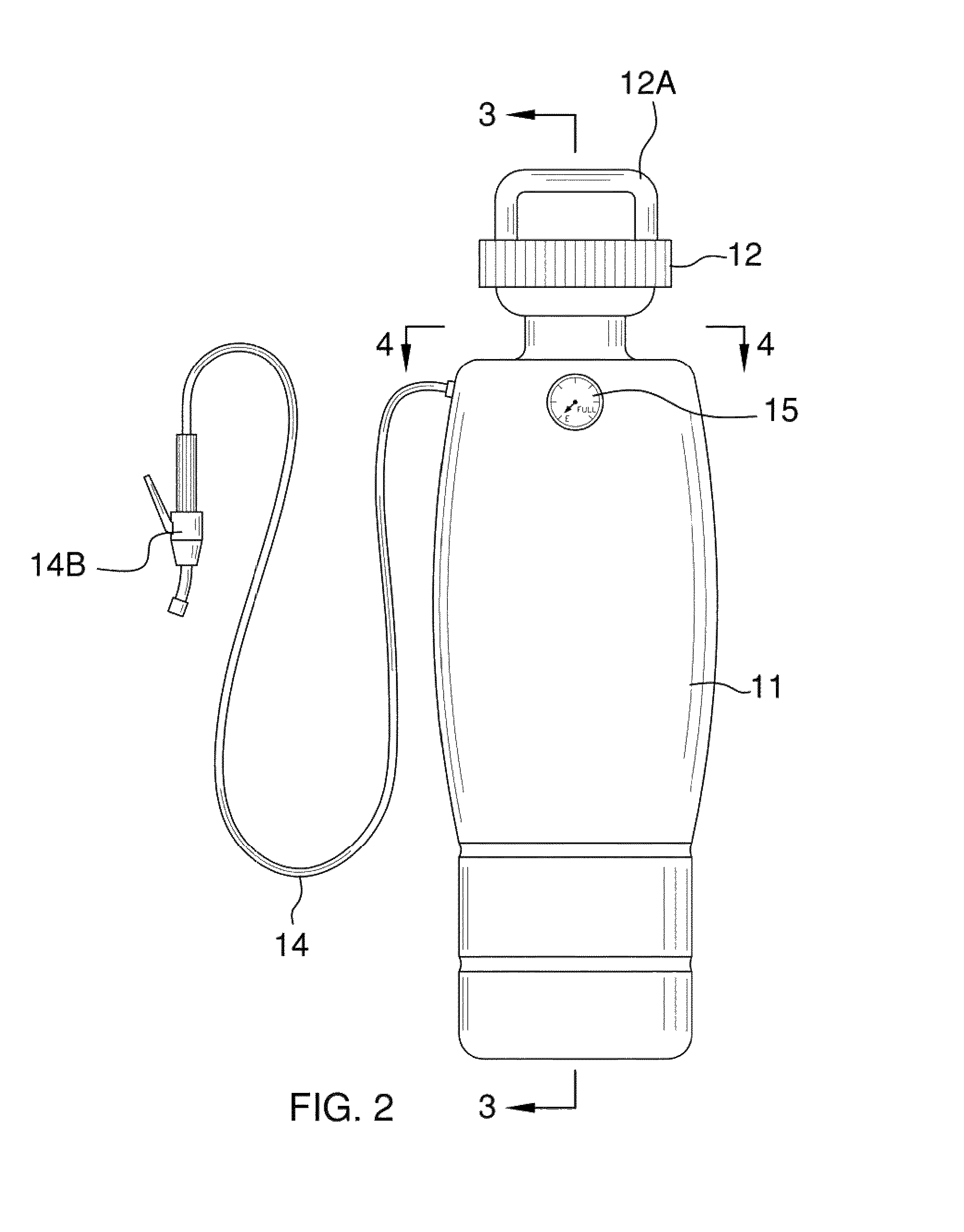 Portable sprayer having automated pressurizing means