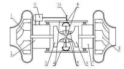 Split-type supercharger for a turbocharged engine