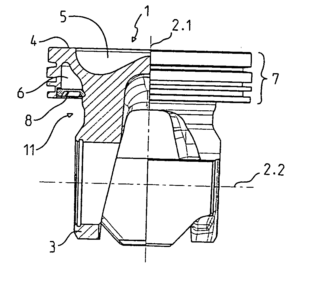 Cooling channel cover for a one-piece piston of an internal combustion engine