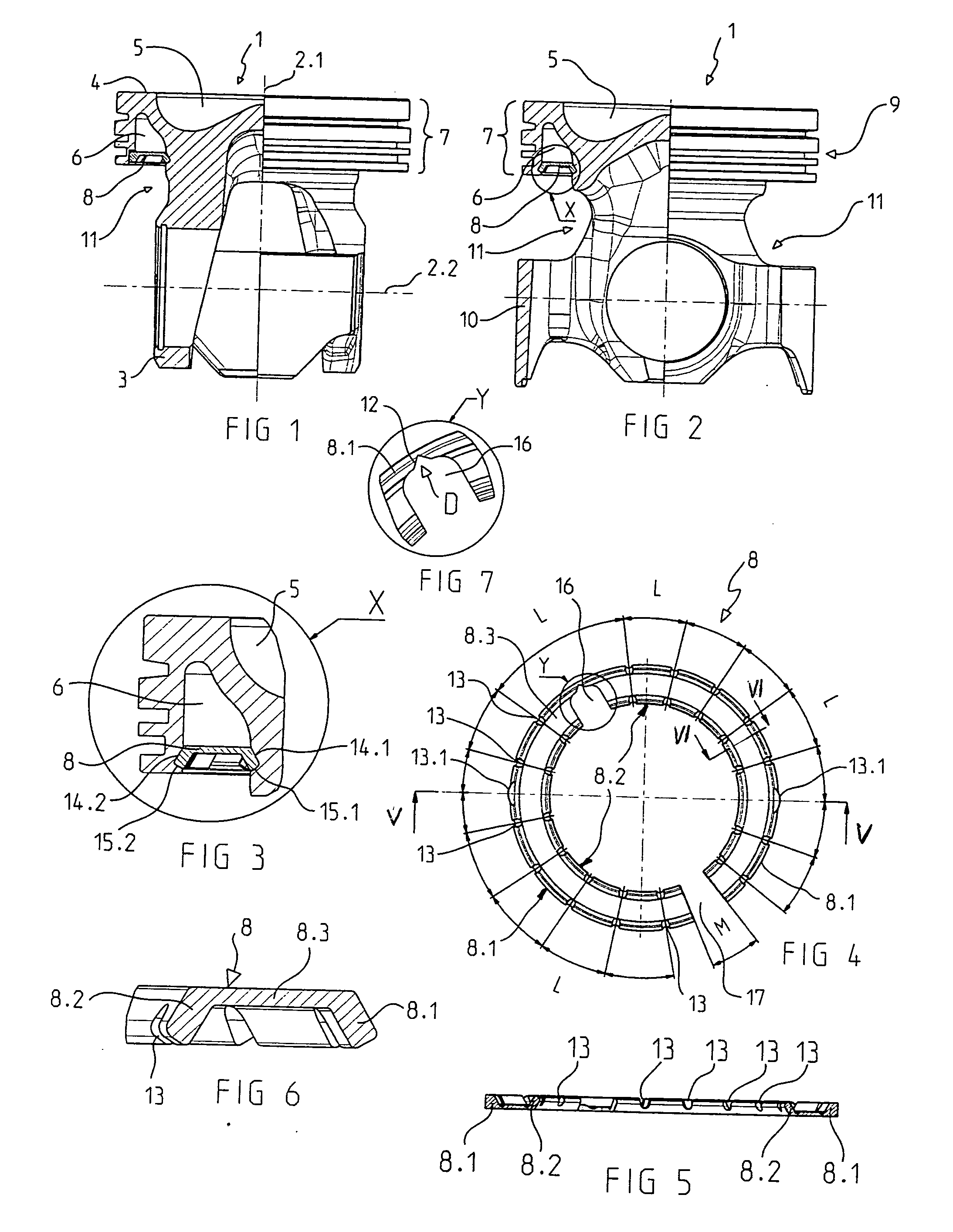 Cooling channel cover for a one-piece piston of an internal combustion engine