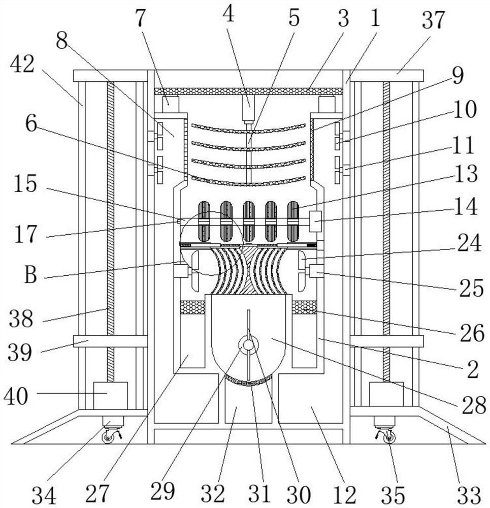 A rice seed impurity rapid screening device and screening method