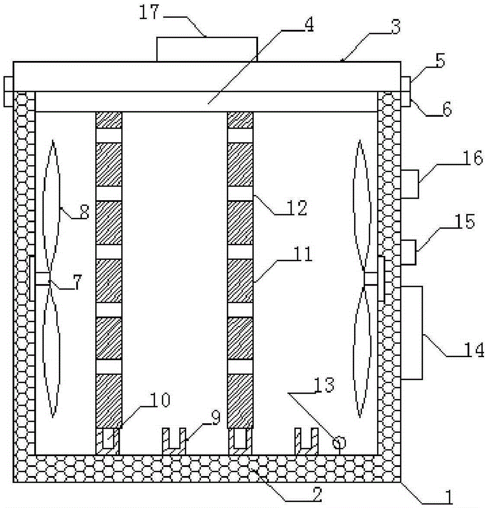 Refrigerated container with evenly-distributed temperature