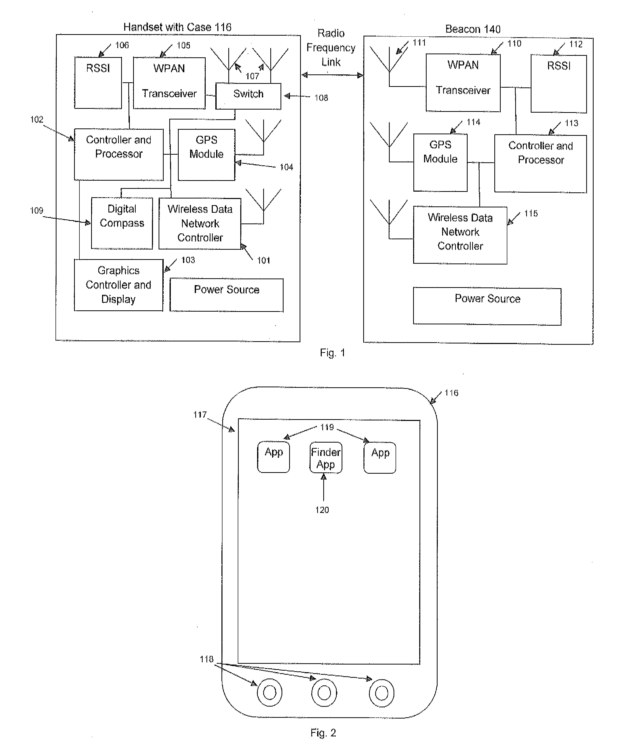 Apparatus and Method for Using a Wireless Mobile Handset Application to Locate Beacons