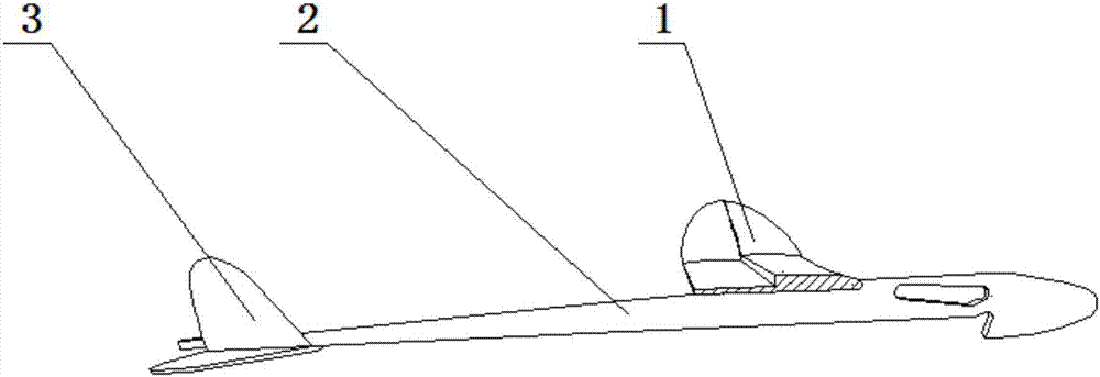Step wing used for ejection type glider model