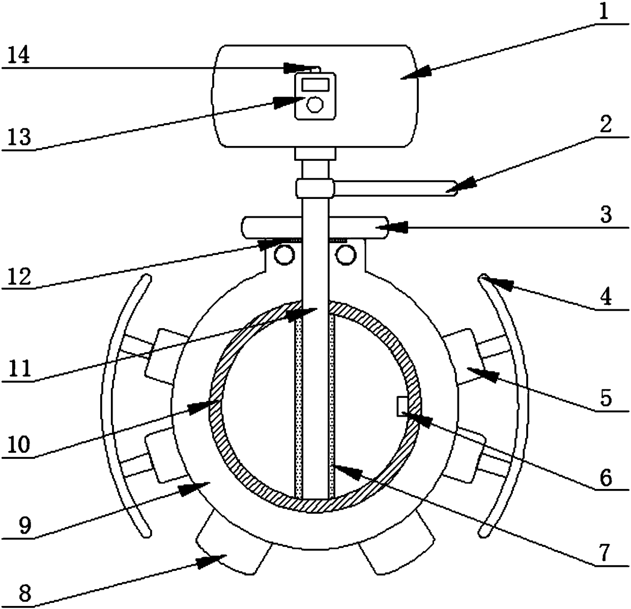 Automatic control type butterfly valve