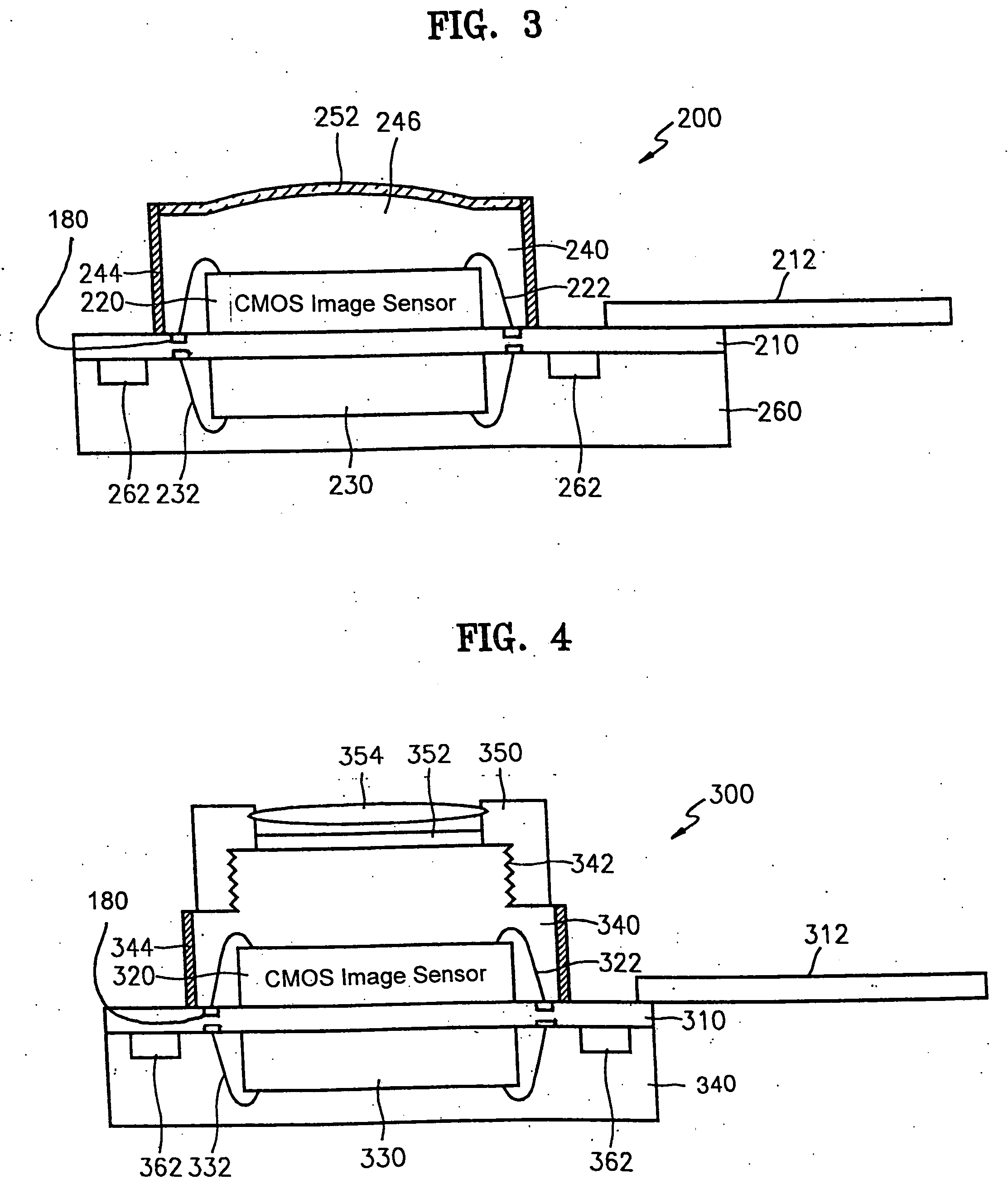 CMOS type image sensor module having transparent polymeric encapsulation material