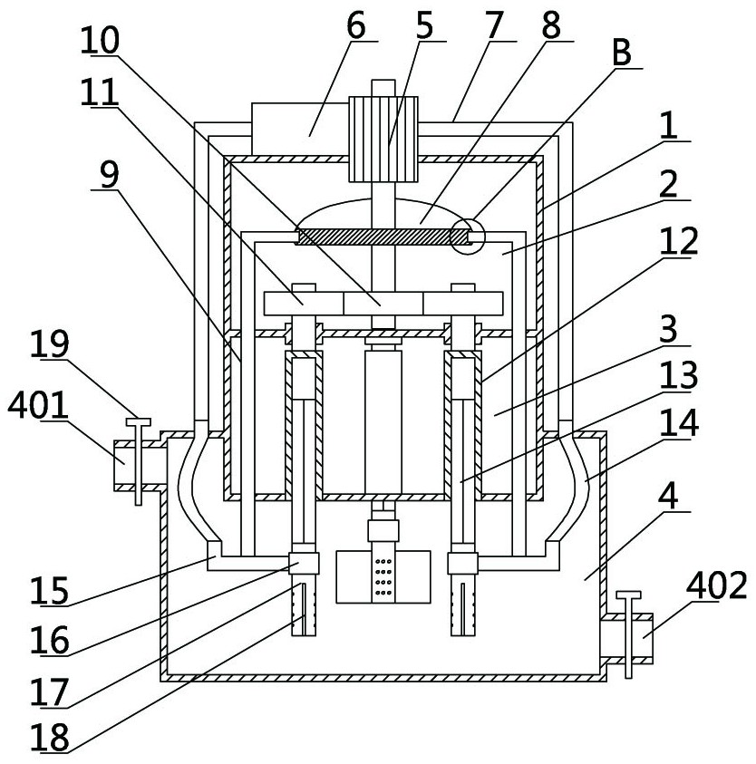 A multi-shaft stirring milk foaming machine