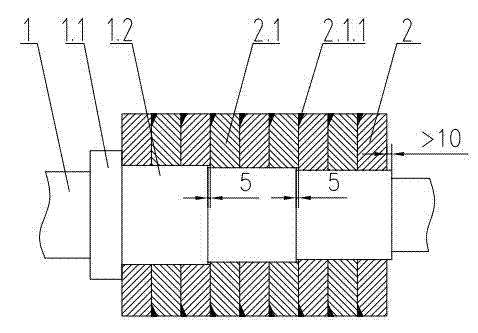Sectional magnetic yoke structure of synchronous alternating-current motor and processing method thereof