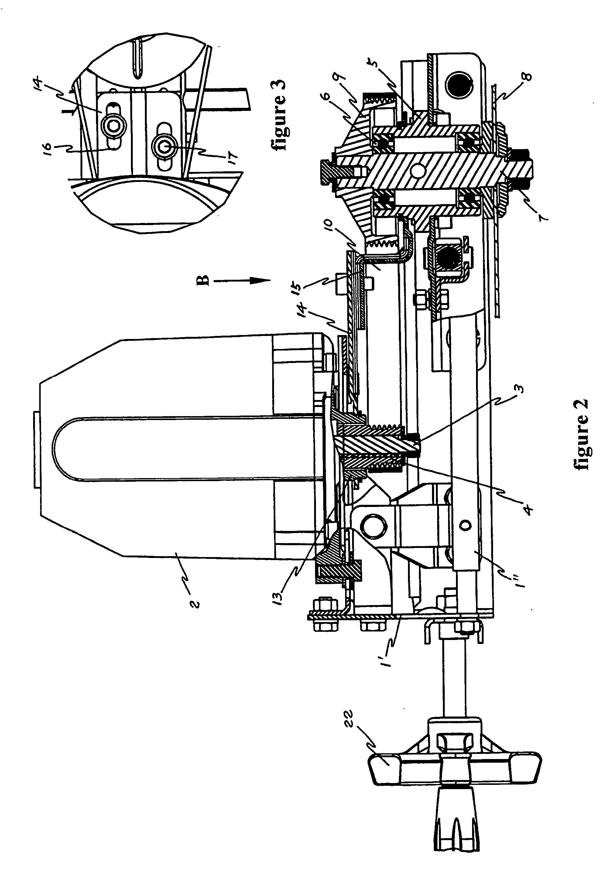 Blade driving mechanism for a table saw