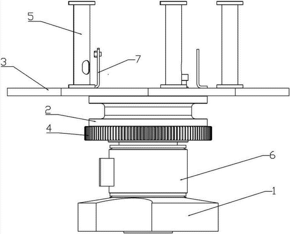 Rotating mechanism of vacuum chamber mounting assembly of food packaging machine