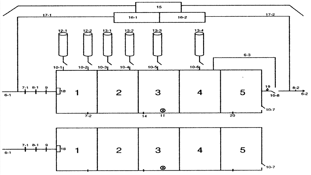 Automatic control sewage treatment system with variable process and treating capacity