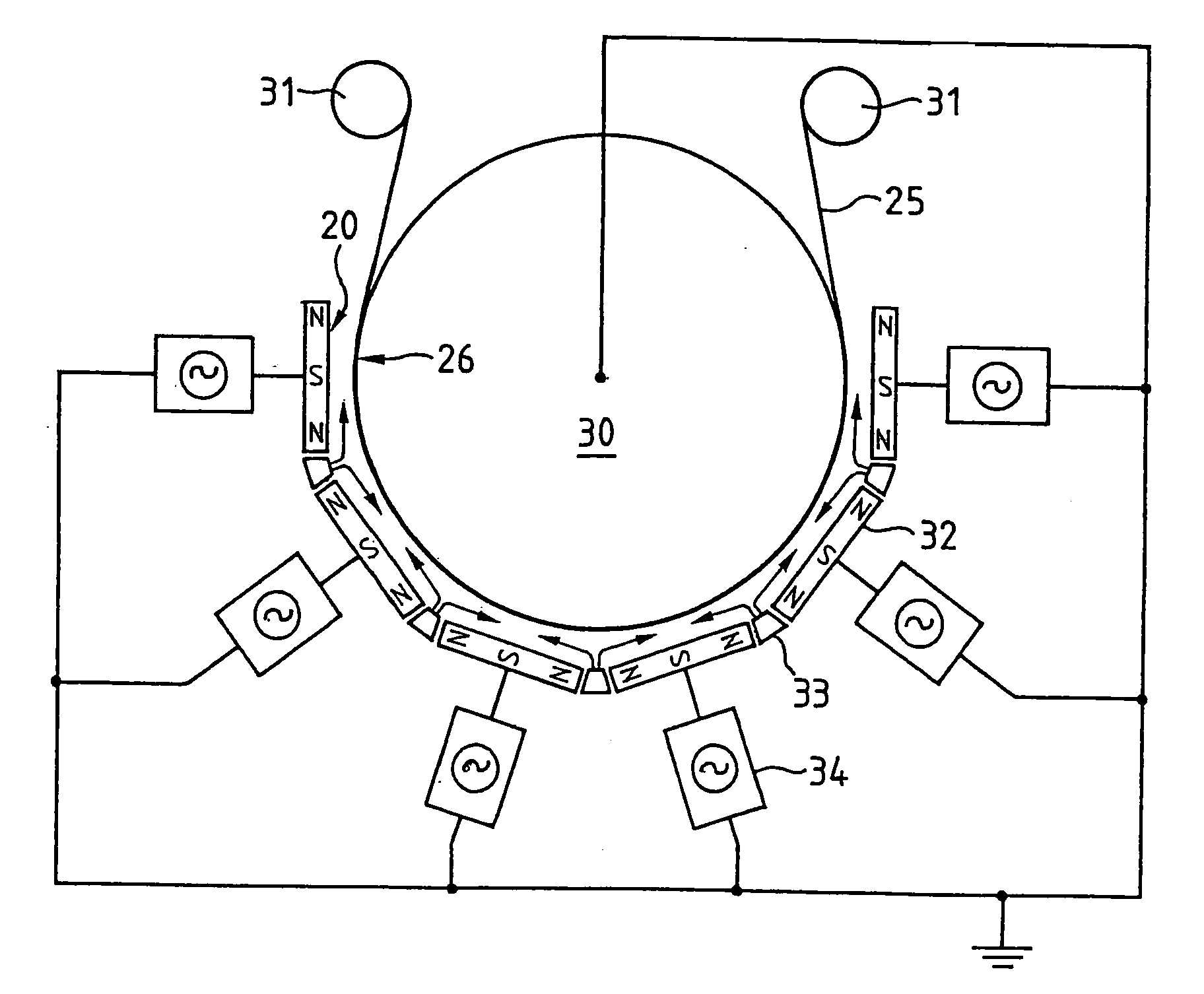 Device for carrying out a plasma-assisted process