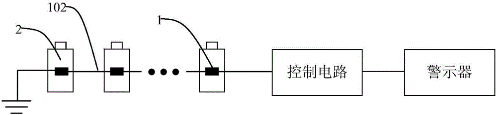 Power battery thermorunaway automatic alarm device and method
