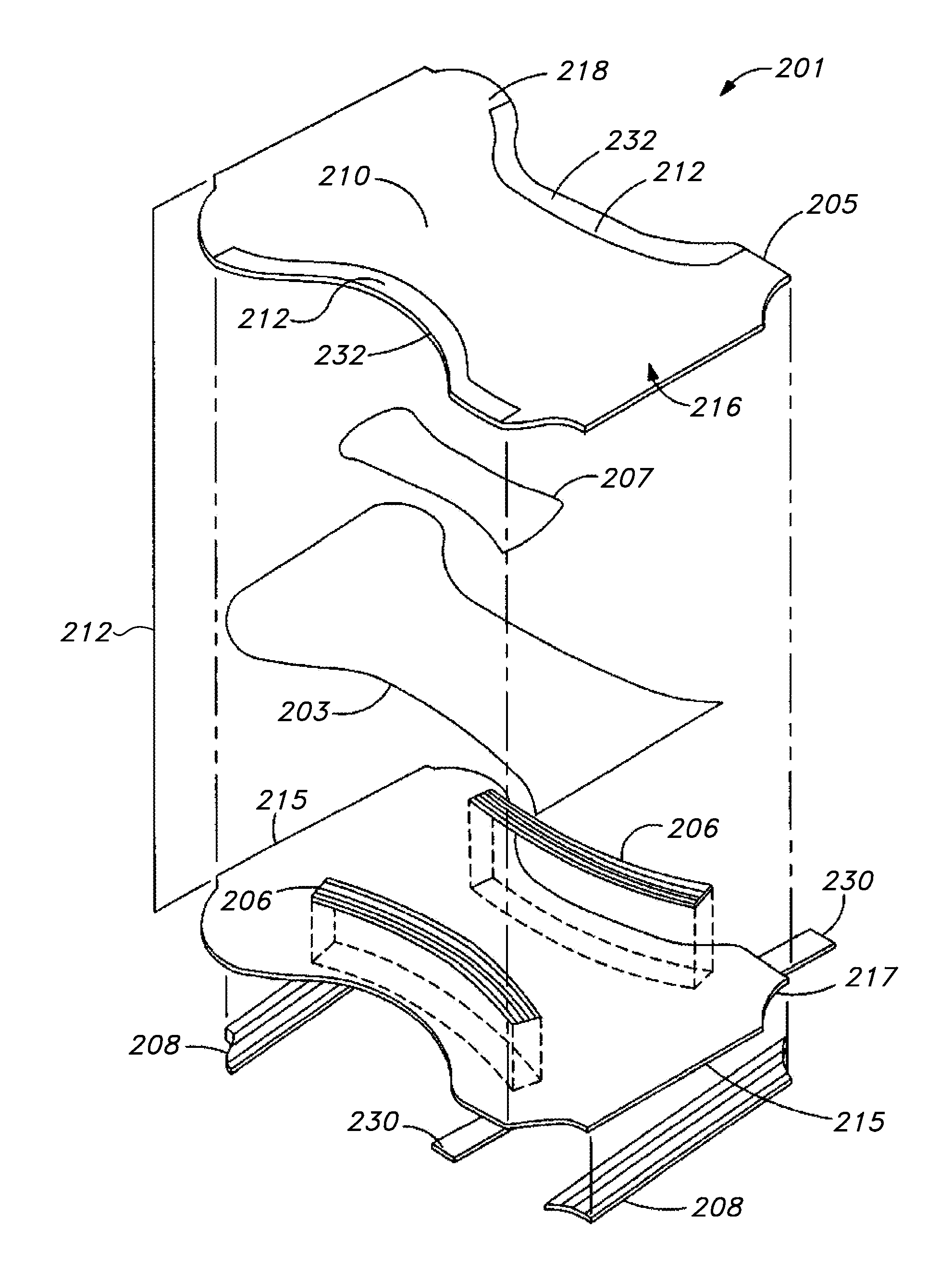 Nonwoven composite including an apertured elastic film and  method of making