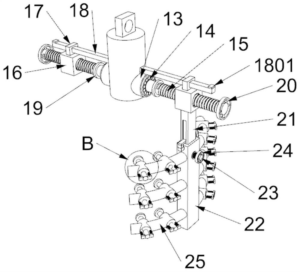 Multi-supporting-arm clamping device for special-shaped goods