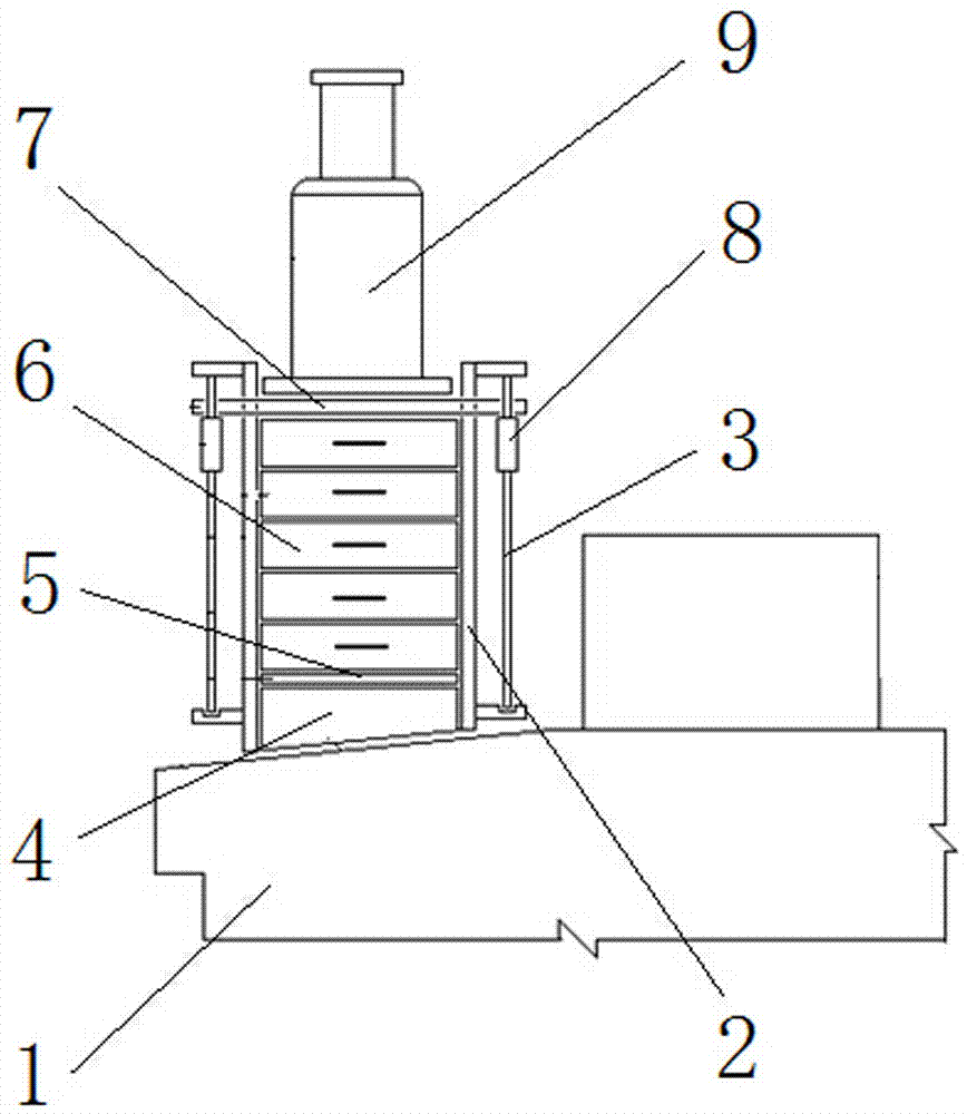 Safe and rapid drop method of railway T-beam