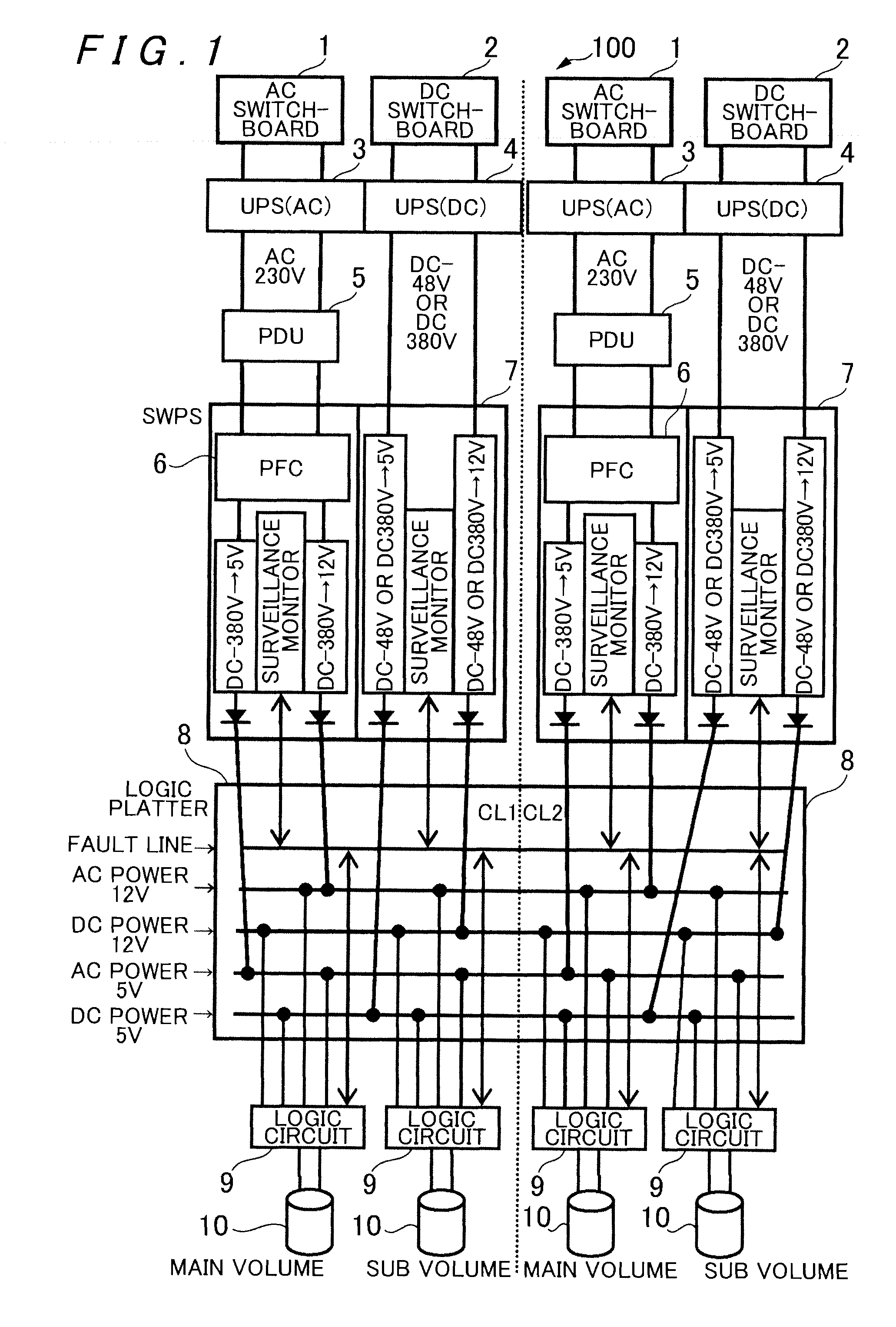 Storage apparatus and power supply method