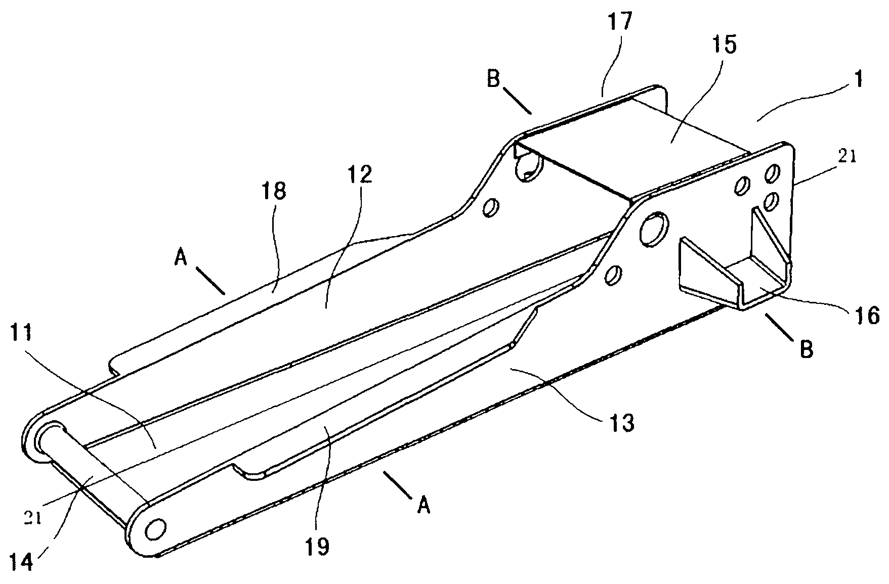 Jack frame and manufacturing method thereof