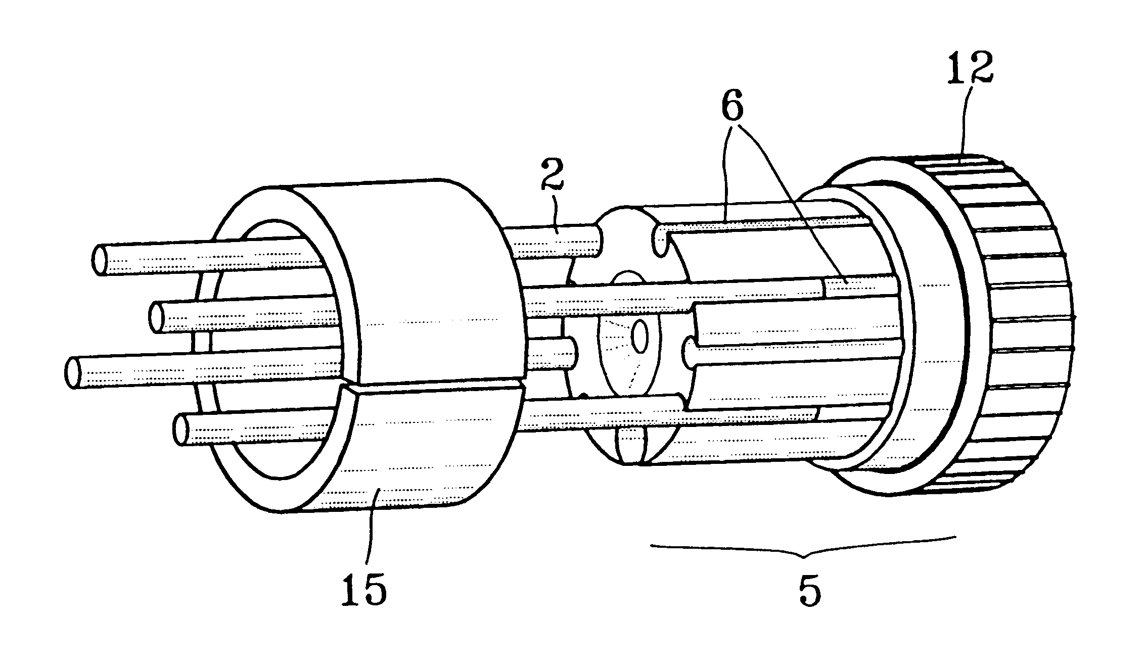 Device for the connection of a multiple-tube structure and method of access to this device