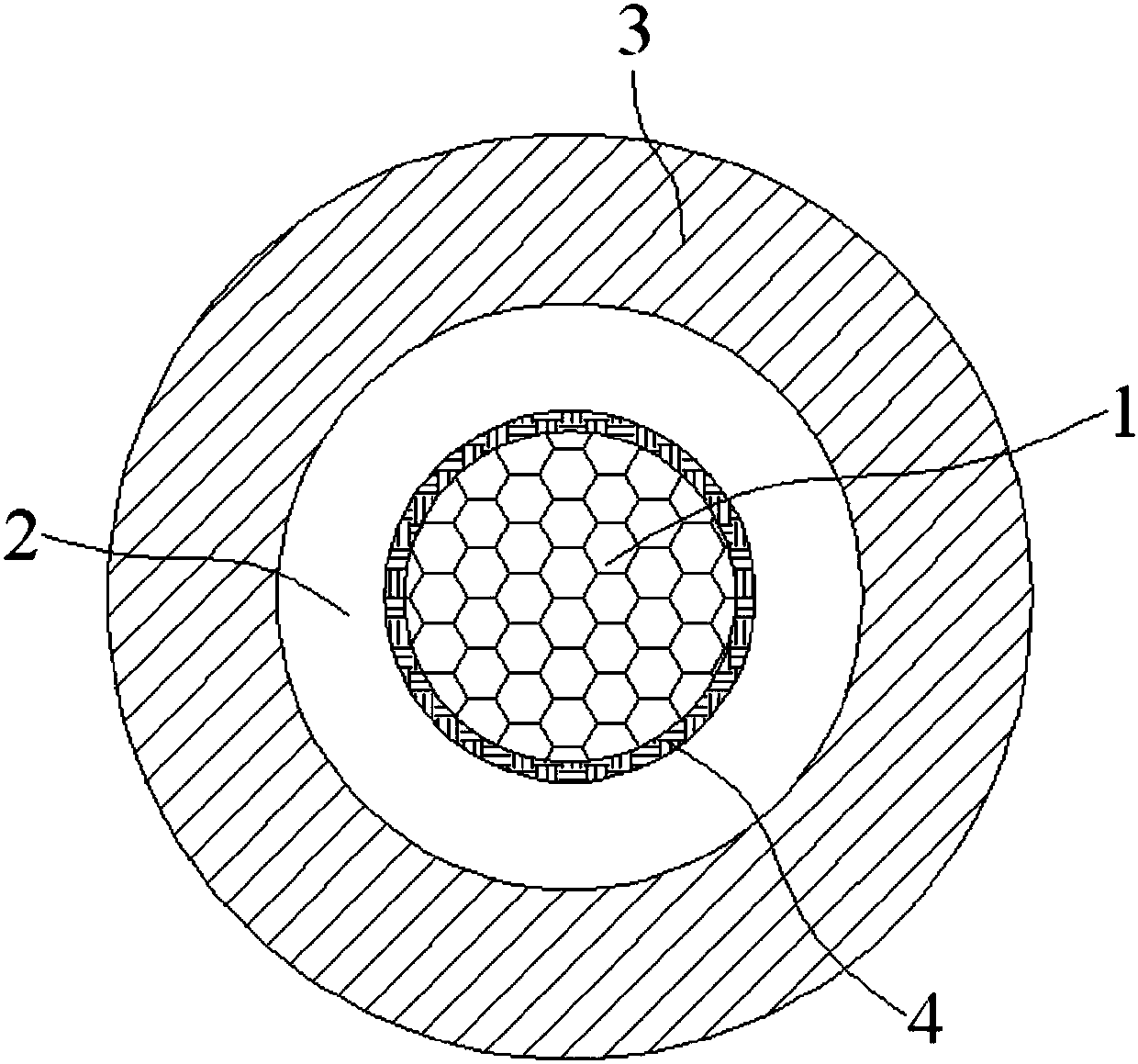 Halogen-free low-smoke rubber-sheathed flexible cable for marine wind power generation and preparation process thereof