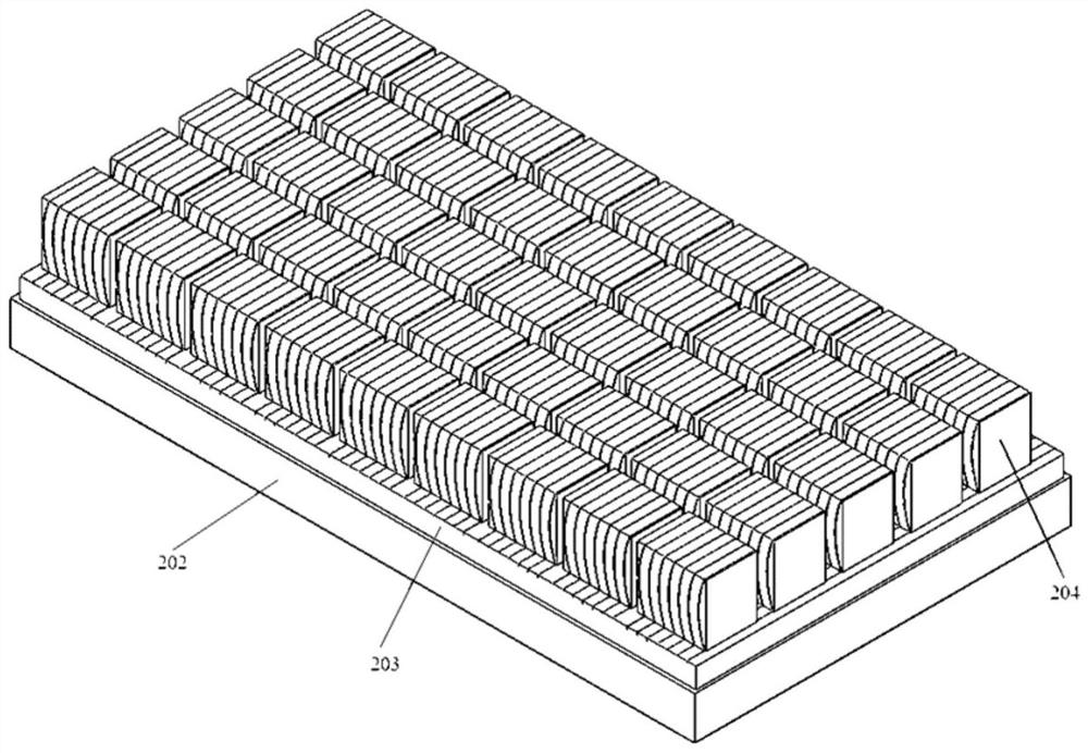 Material bonding device and machining method of neodymium iron boron tile-shaped magnet