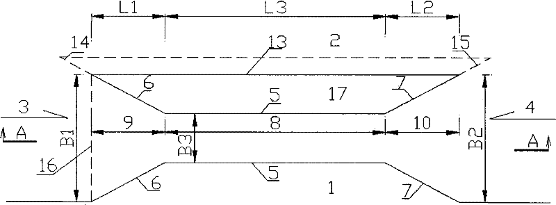 Channel shaped deep water tidal channel formed by means of 'bidirectional contraction effect'